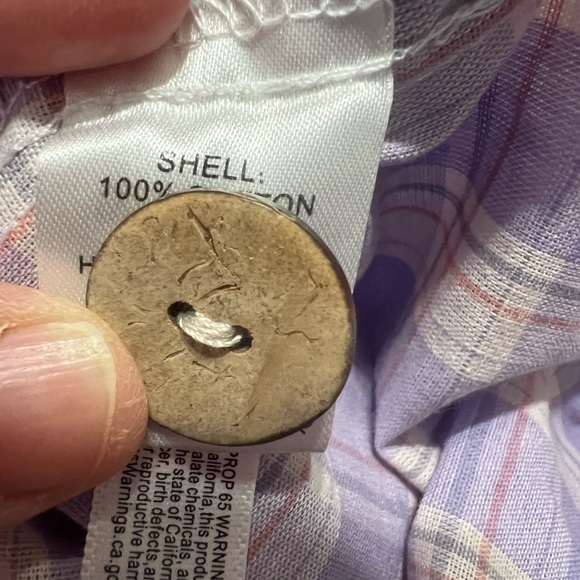 Peach Love California Lavender Plaid Shirt - Picture 5 of 5